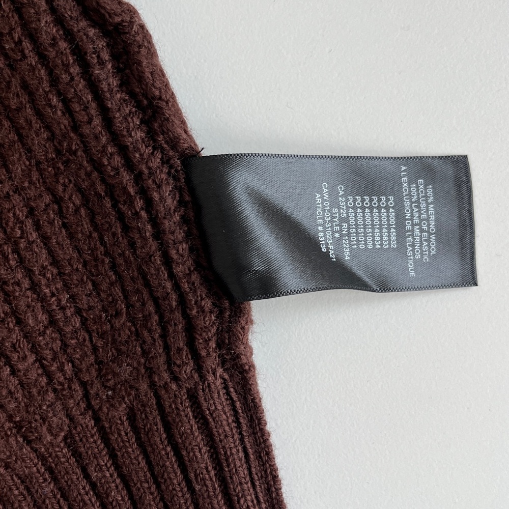 Aritzia Babaton Emporia Cable-knit 100% Merino Wool Sweater Vest Brown Small - Picture 8 of 10